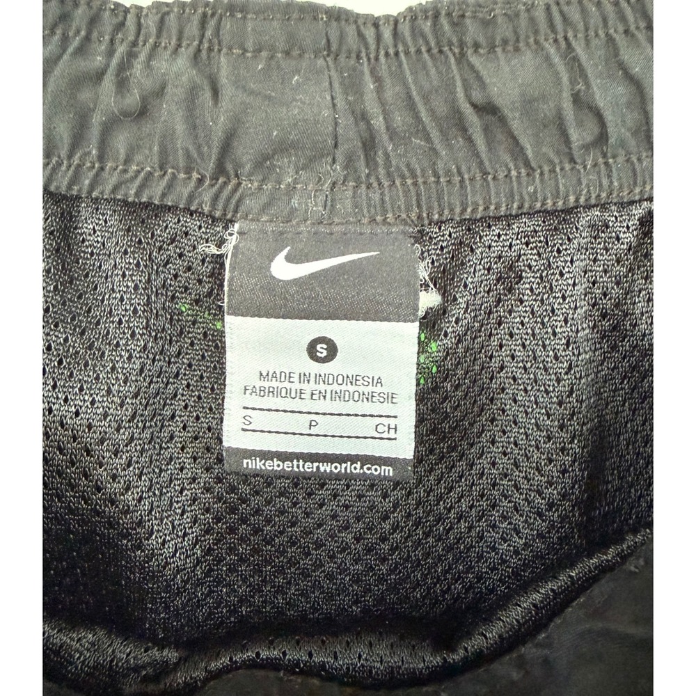 Nike‎ Mens Swim Trunks Board Shorts Black Neon Green Grey Size Small Mesh Liner - Picture 5 of 9